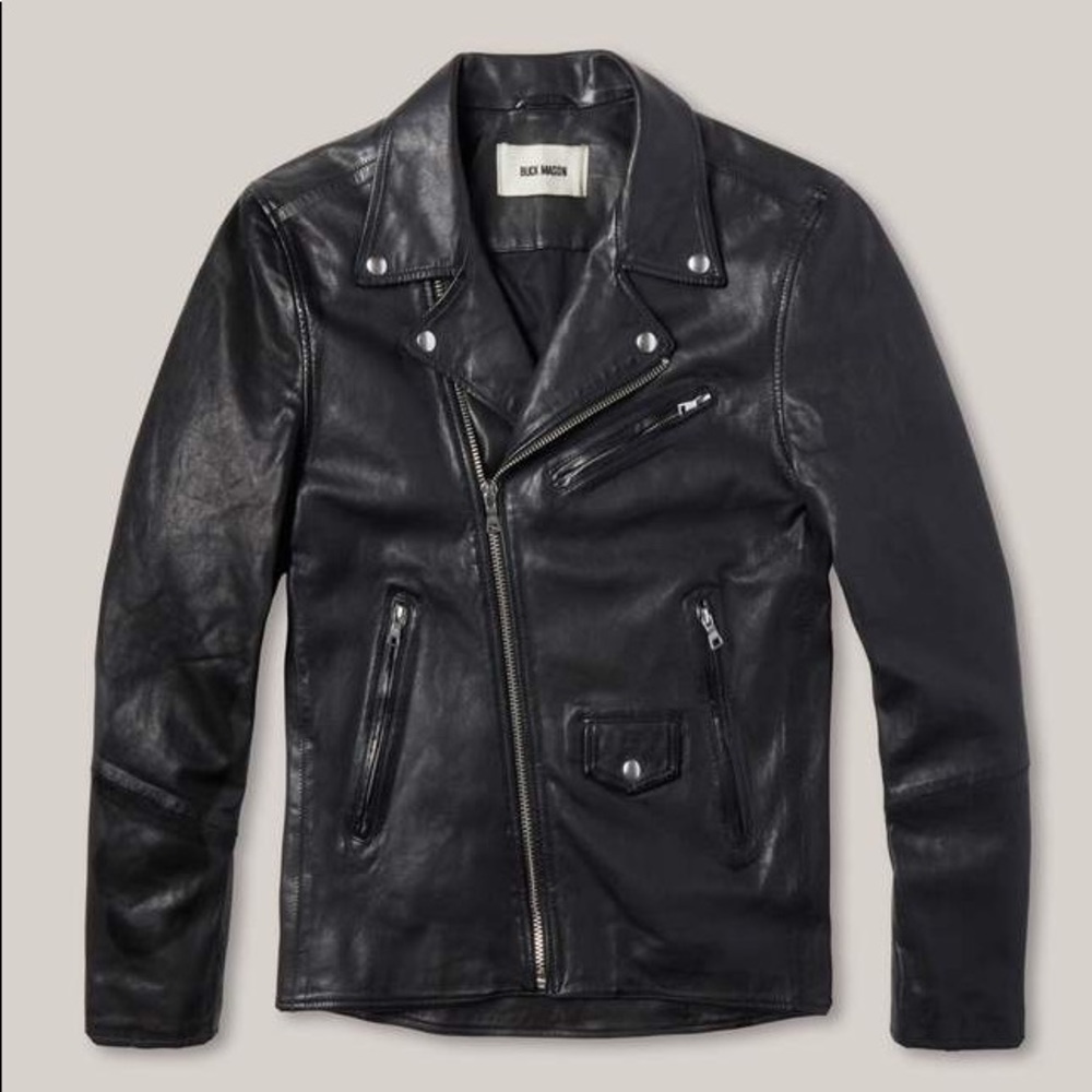 Buck Mason Bruiser Moto Leather Jacket